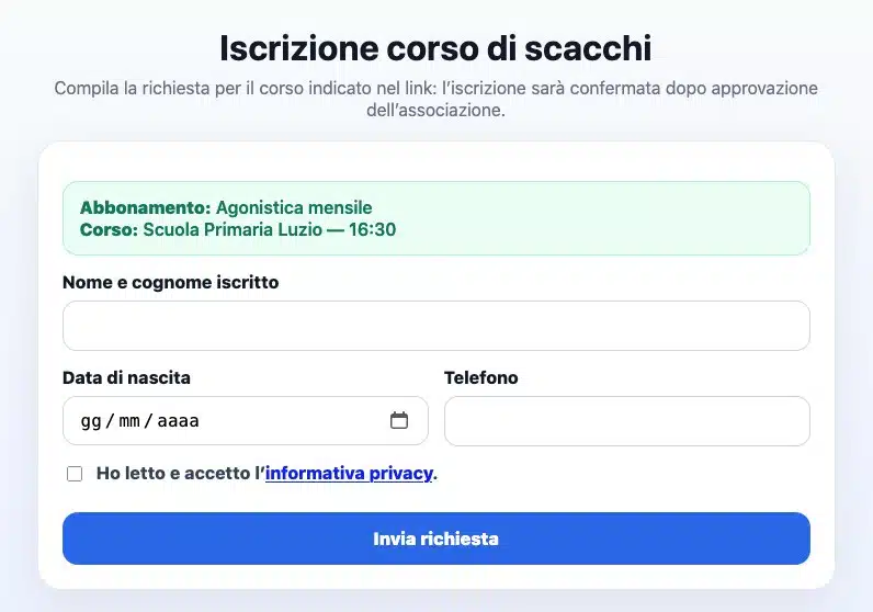 Gestione Scacchi