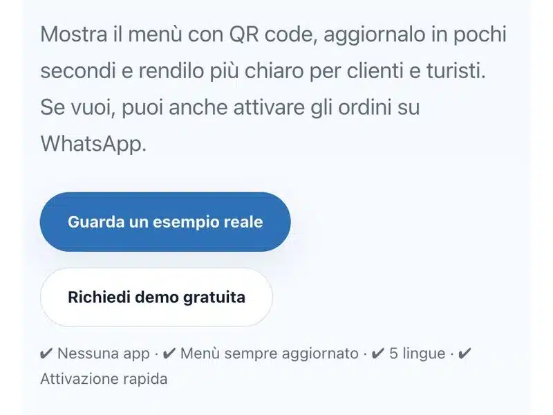 QR Menù Facile