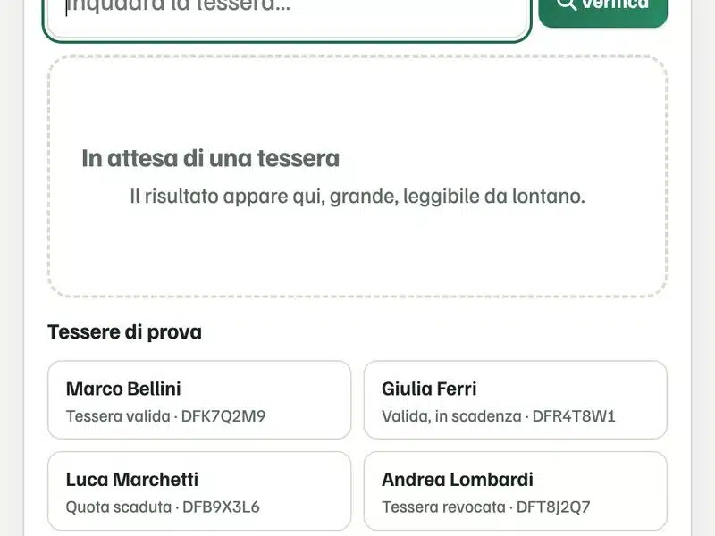 Gestionale soci per un circolo ricreativo